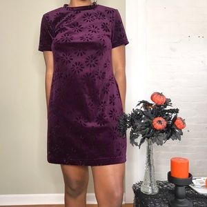 SOLD Plum Purple 90s does 60s Mod Mini Dress